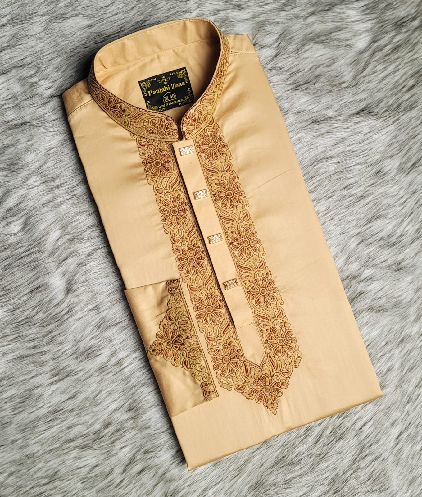প্রিমিয়াম প্লেন শাটন কটন পাঞ্জাবি (21) - Image 2